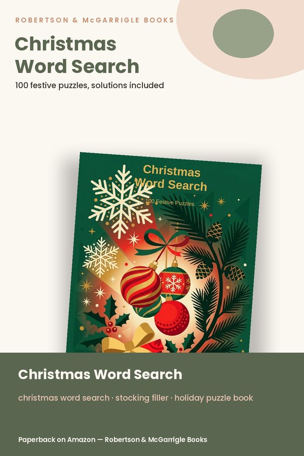 Christmas word search book